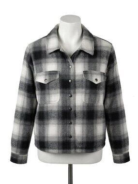 Lucky Brand Sherpa Lined Plaid Flannel Jacket Shacket